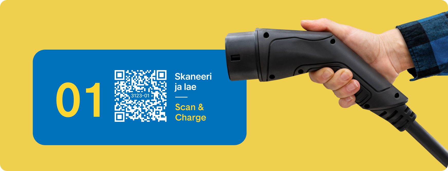 Ignitis ON laadimisjaamade QR-koodi näide.