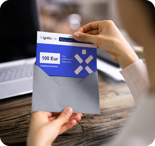 Ignitis ONi kinkekaart.