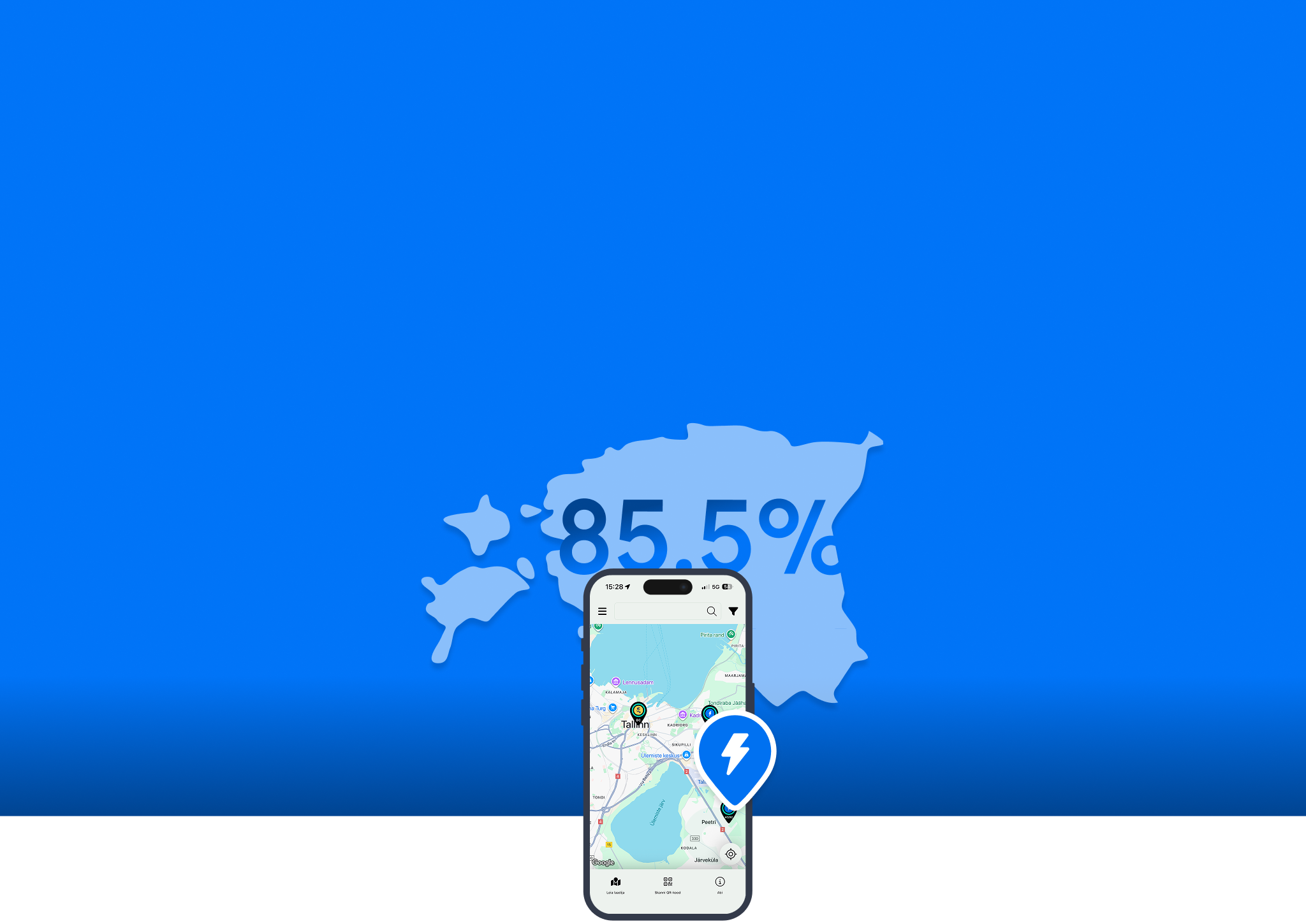 Kuhu iganes viib tee, seal ootab sind Ignitis ON laadimisjaam! Meie laadimisvõrk katab 85.5% Eestist.